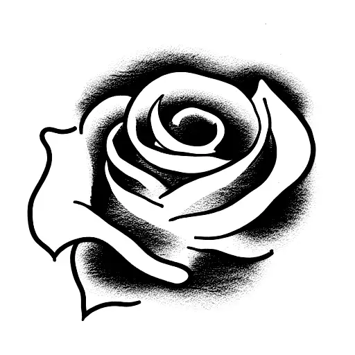 burning rose tattoo design idea