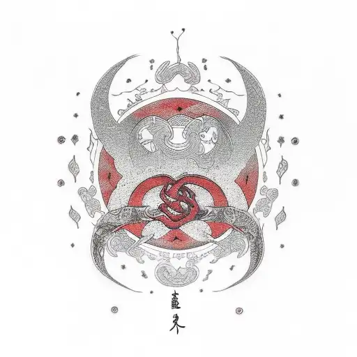 red string of fate, unalome, 02 tattoo design idea