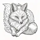 Firefox in the shape of a fox playing tattoo design idea