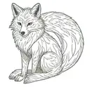 Firefox in the shape of a fox playing tattoo design idea