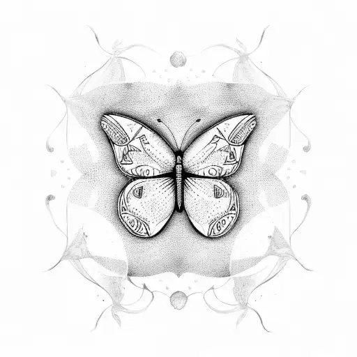 white butterfly tattoo design idea