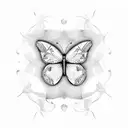 white butterfly tattoo design idea