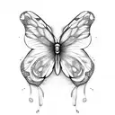 white butterfly tattoo design idea