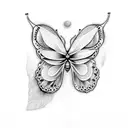 white butterfly tattoo design idea