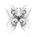 white butterfly tattoo design idea