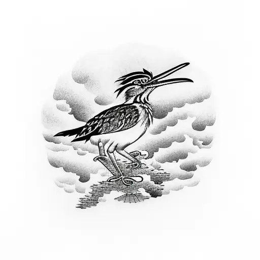 roadrunner in the sky tattoo design idea