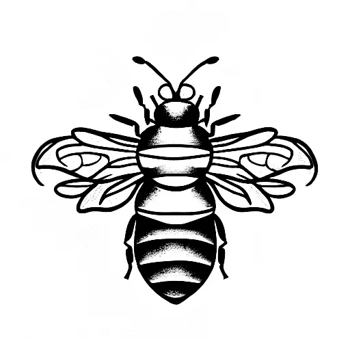 Honey Bee tattoo design idea