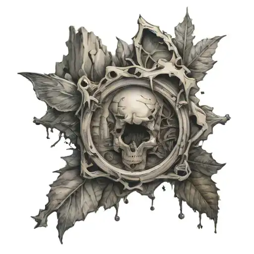 destroyed world tattoo design idea