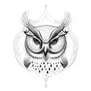 snow owl tattoo design idea