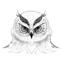snow owl tattoo design idea