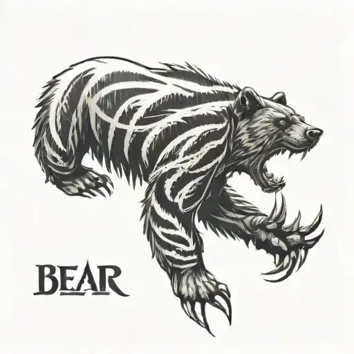 bear claw marks tattoo design idea