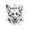 Zombie German Shepard  tattoo design idea