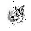 Zombie German Shepard  tattoo design idea