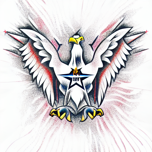 Eagle American Flag tattoo design idea