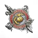 marine corps , semper fi tattoo design idea