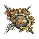marine corps , semper fi tattoo design idea