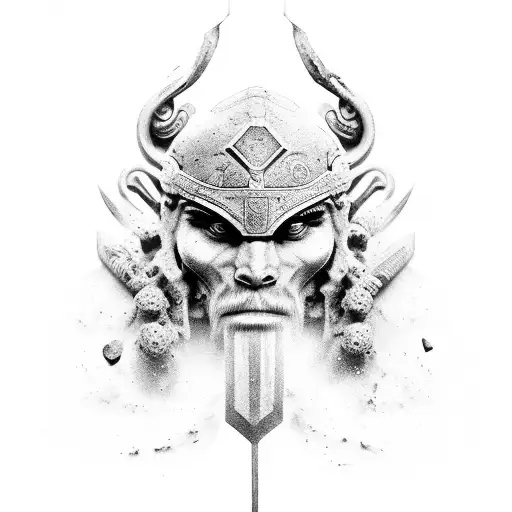 ancient warriors tattoo design idea