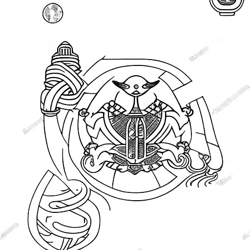 angient symbols for freedom good luck, prosperity  tattoo design idea