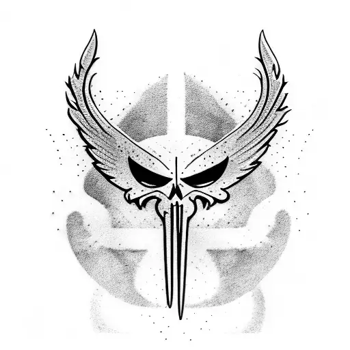 THE PUNISHER, símbolo do - Rock Wings - Tattoo Studio