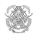 ancient symbols  for freedom good luck, prosperity  tattoo design idea