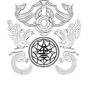 ancient symbols  for freedom good luck, prosperity  tattoo design idea