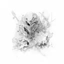 Abstract art tattoo design idea