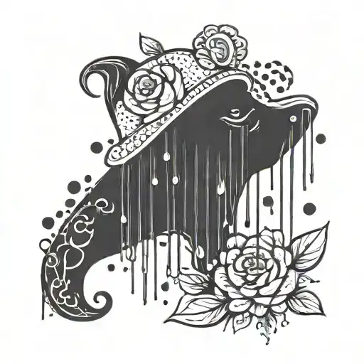 cutesy shower in a bathroom  tattoo design idea