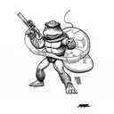 april o'neil tmnt 1990 cartoon tattoo design idea