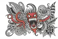 CARNAGE spelled tattoo design idea