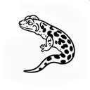 Leopard gecko tattoo design idea