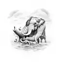 five blind men and the elephant tattoo design idea