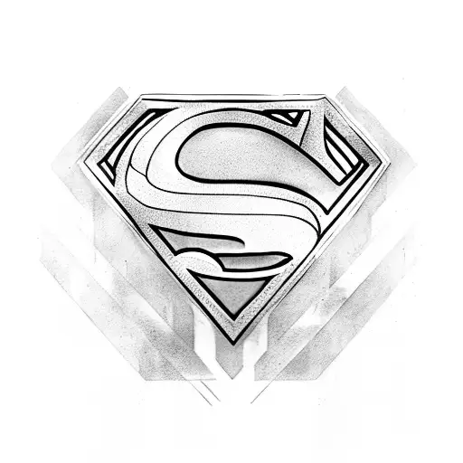 Superman symbol tattoo design idea