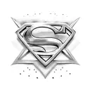 Superman symbol tattoo design idea