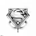 Superman symbol tattoo design idea