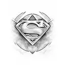 Superman symbol tattoo design idea