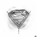 Superman symbol tattoo design idea