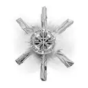 3 crosses that say fear god tattoo design idea