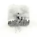 Incorporate the iconic Chicago skyline into a video game-themed tattoo tattoo design idea