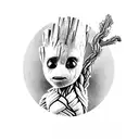 baby groot tattoo design idea