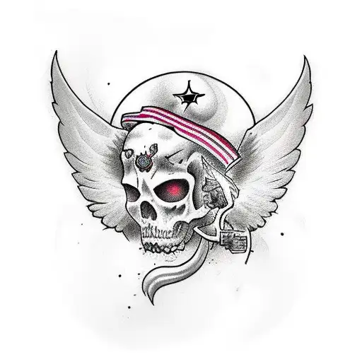 angel guerrera con trigre naranja al lado derecho y tigre gris a la izquierda  tattoo design idea