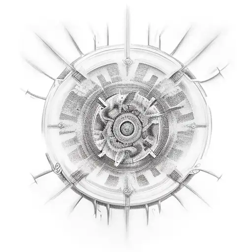 open perspective tattoo design idea