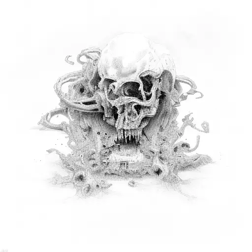 corpse angle tattoo design idea