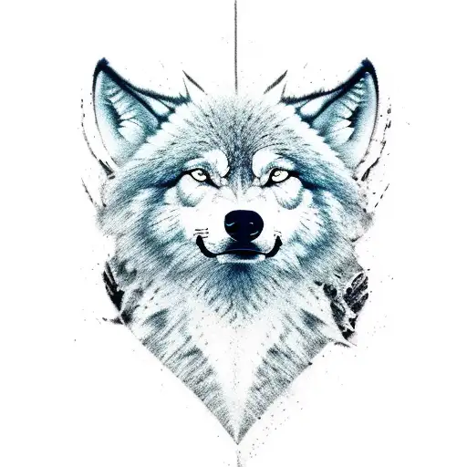 a savage wolf tattoo design idea