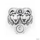 Leo and Aries connected tattoo design idea