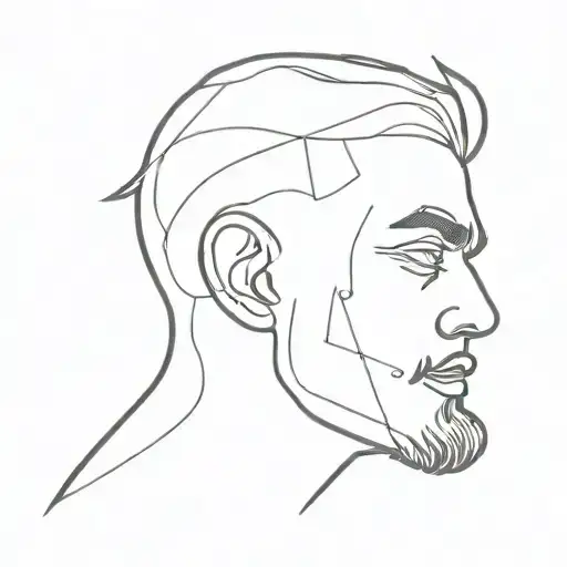 overthinker head tattoo design idea
