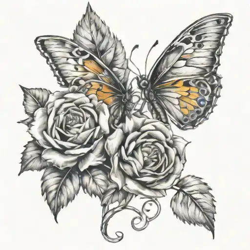 Twin gold and silver tattoo design idea