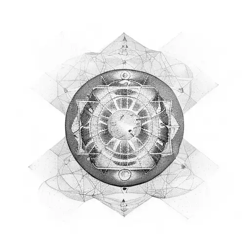 Create a tattoo design inspired by the universe and Galileo's discoveries tattoo design idea