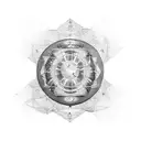 Create a tattoo design inspired by the universe and Galileo's discoveries tattoo design idea