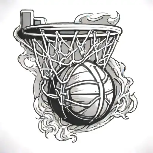 basketball tattoo design idea