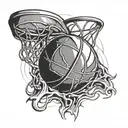 basketball tattoo design idea